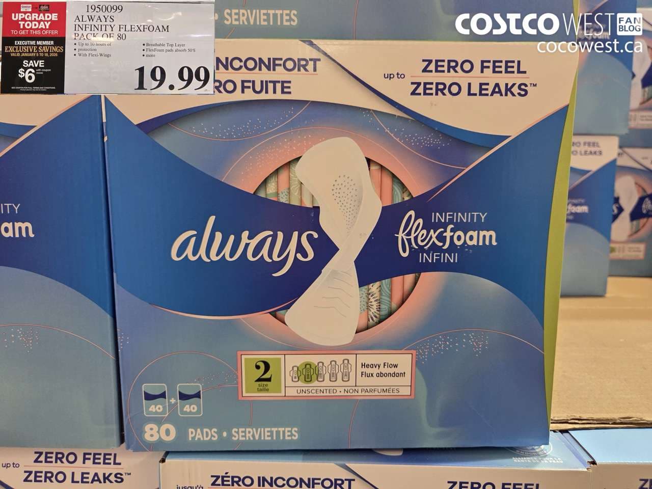 ALWAYS INFINITY FLEXFOAM PACK OF 80