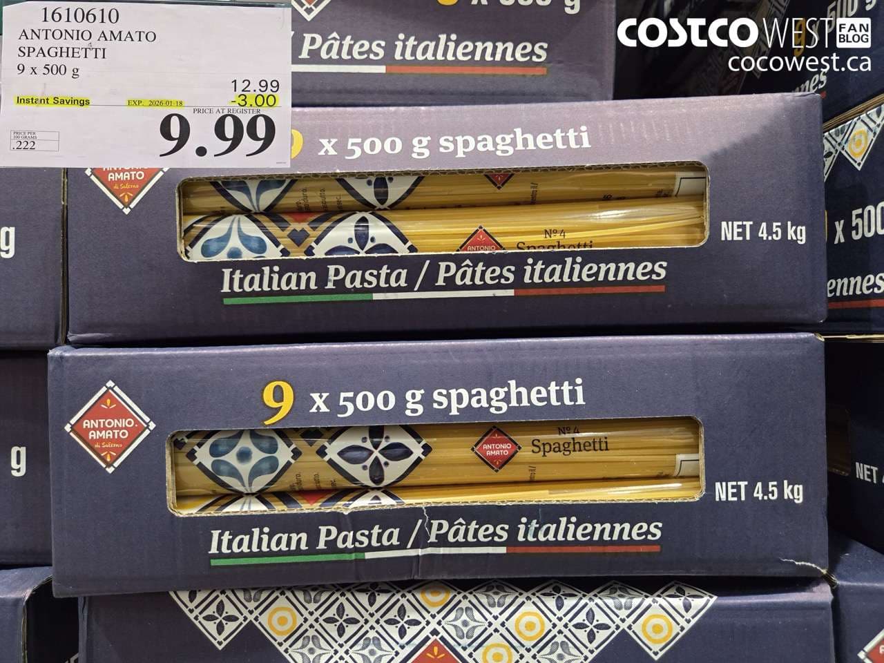 ANTONIO AMATO SPAGHETTI 9 X 500 G