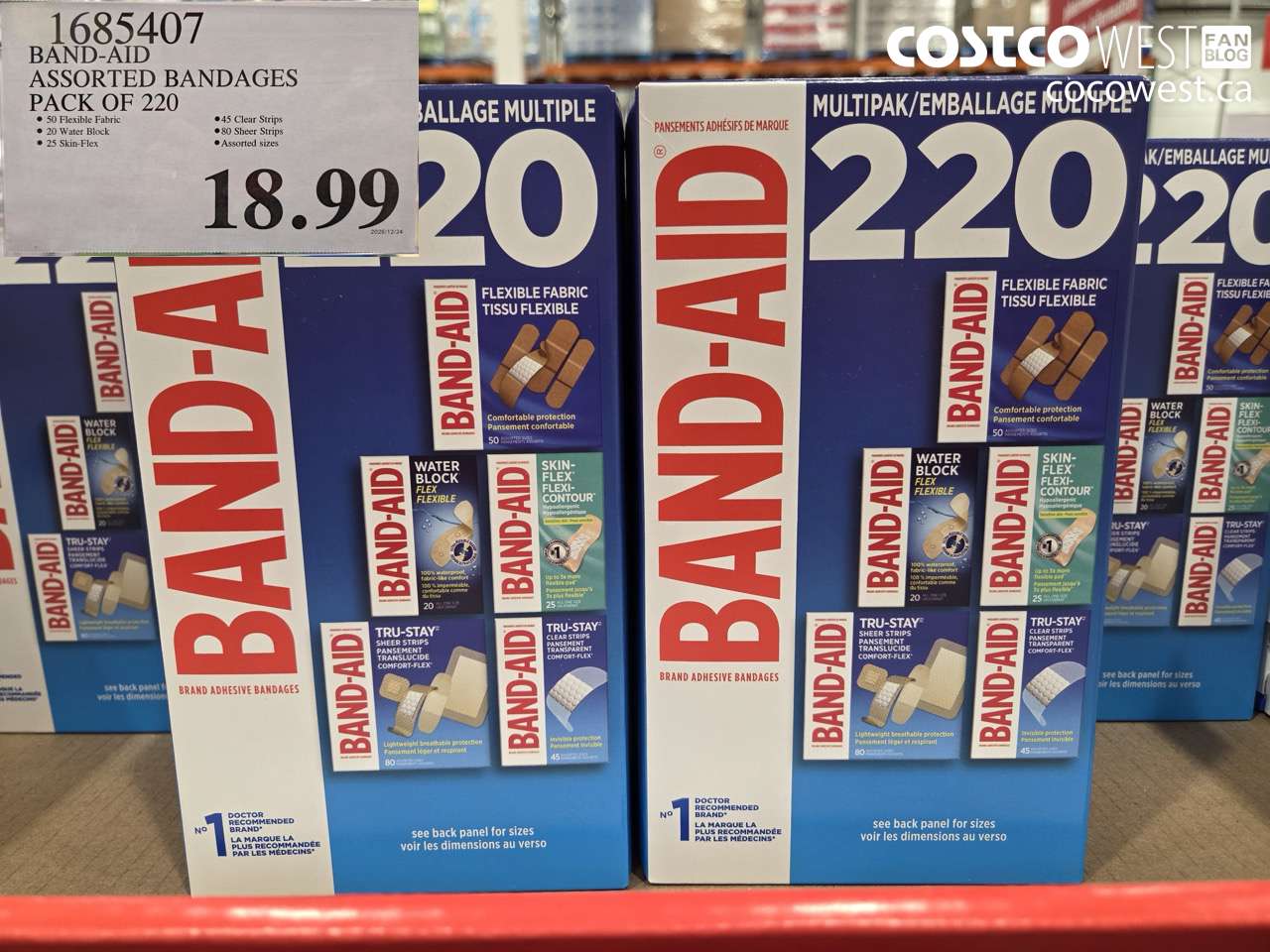 BAND-AID ASSORTED BANDAGES PACK OF 220