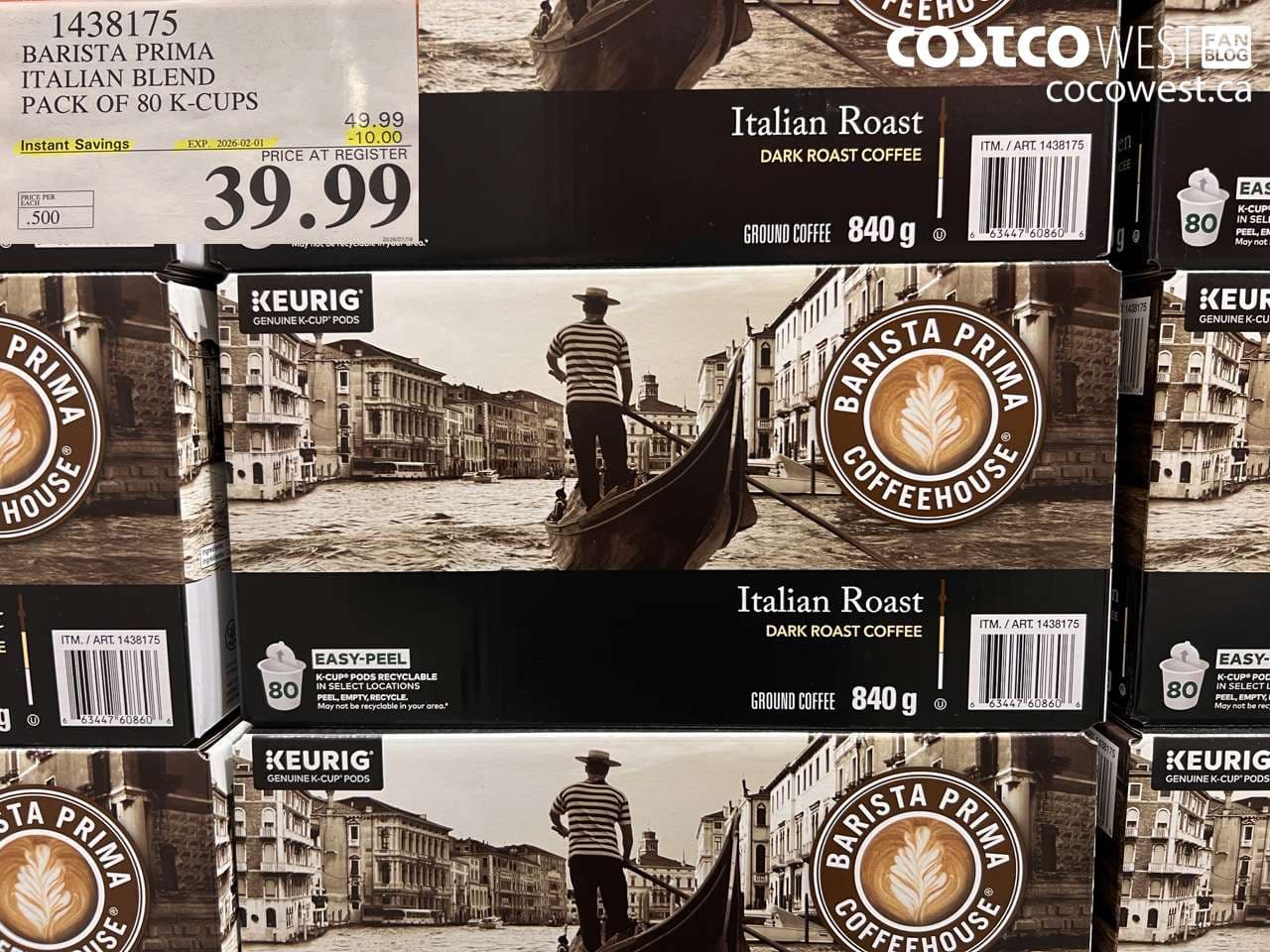 BARISTA PRIMA ITALIAN BLEND K-CUPS 80 COUNT