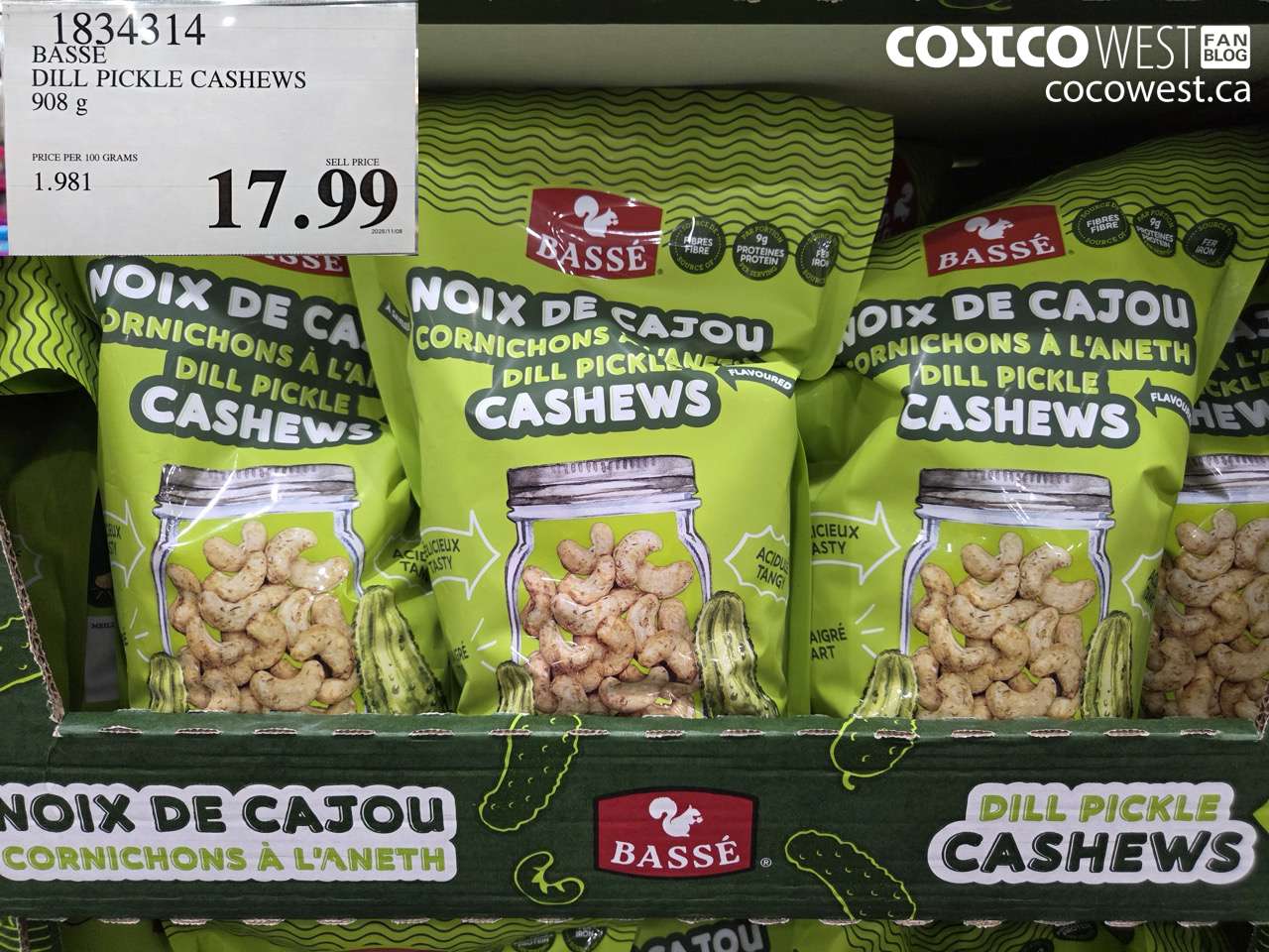 BASSE DILL PICKLE CASHEWS 908G