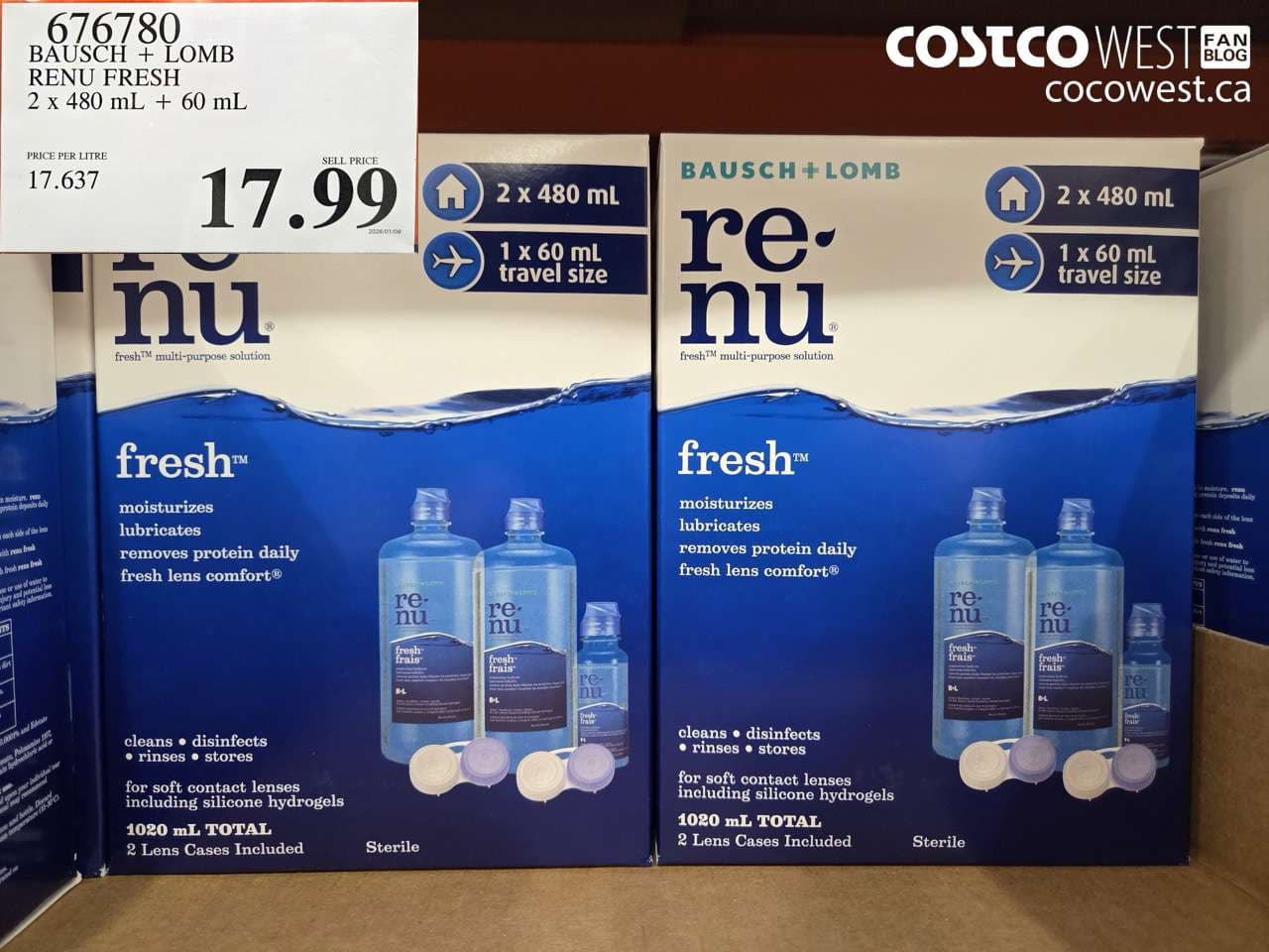 BAUSCH & LOMB RENU FRESH 2 X 480ML + 60ML