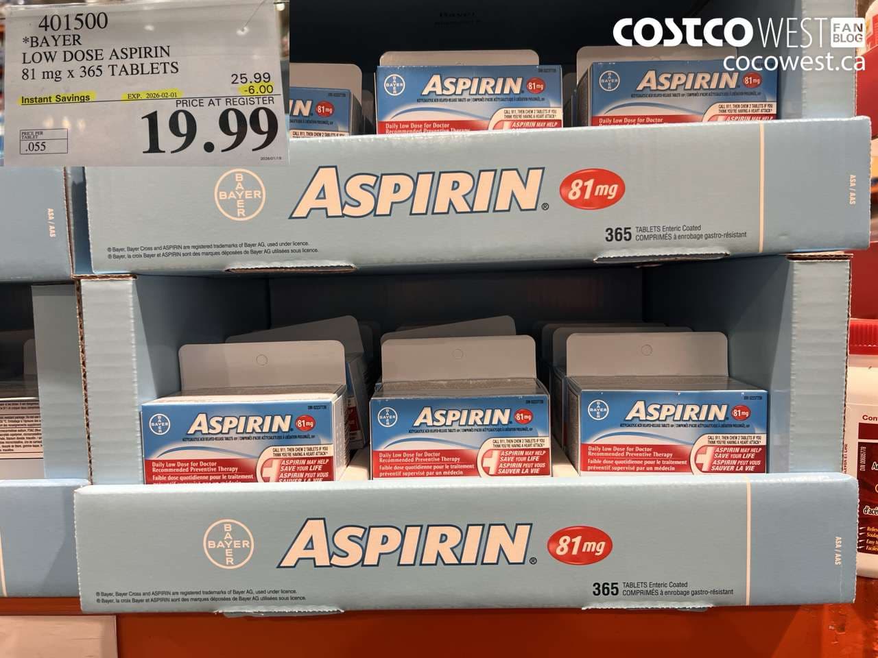 BAYER COATED LOW DOSE ASA 365 81MG TABLETS