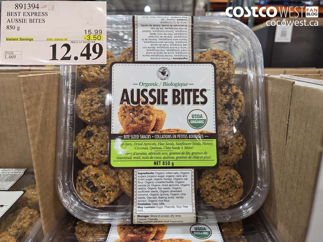 BEST EXPRESS ORGANIC AUSSIE BITES 850 g