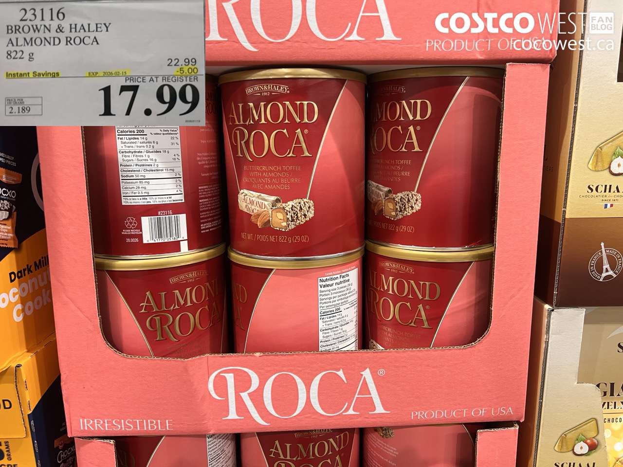 BROWN & HALEY ALMOND ROCA 822 g