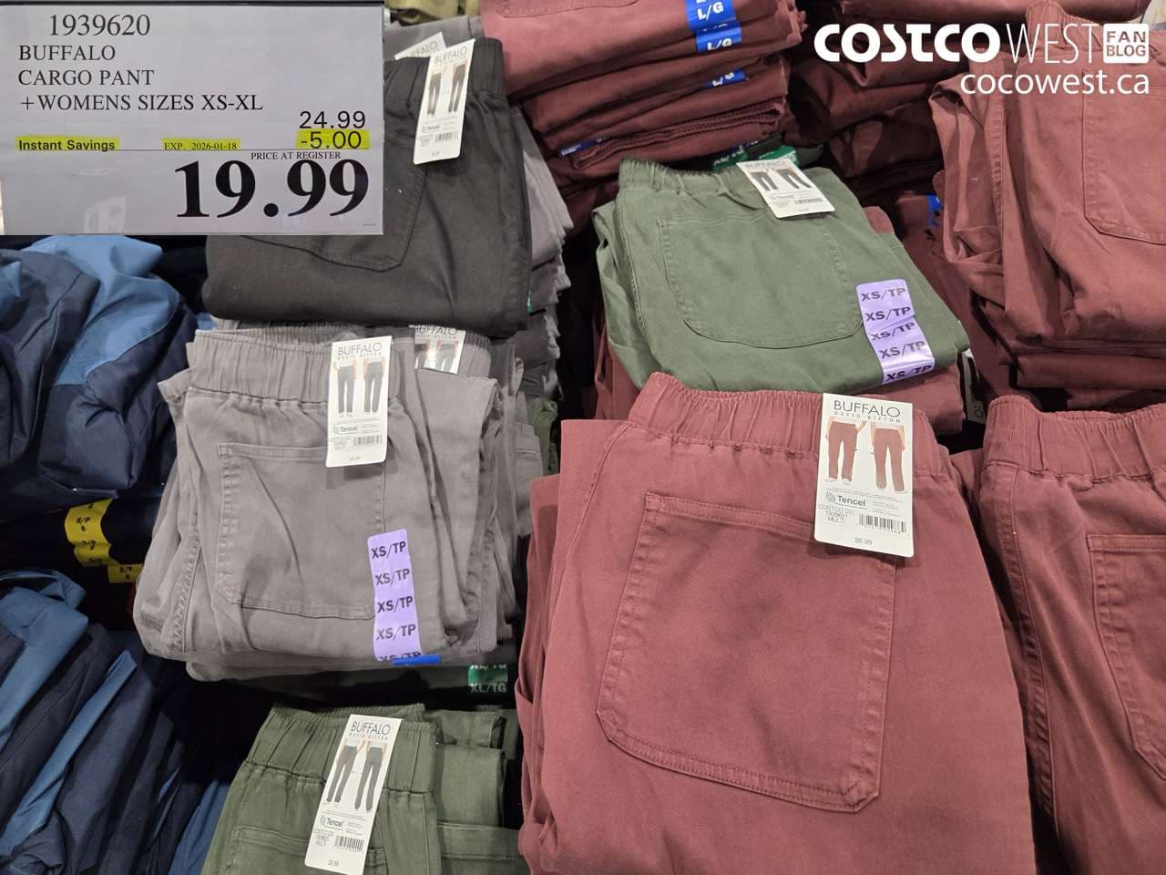 BUFFALO CARGO PANT WOMENS SIZES XS-XL