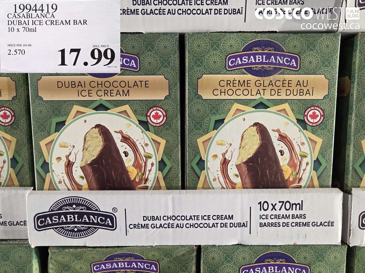 CASABLANCA DUBAI ICE CREAM BAR 10 x 70ml