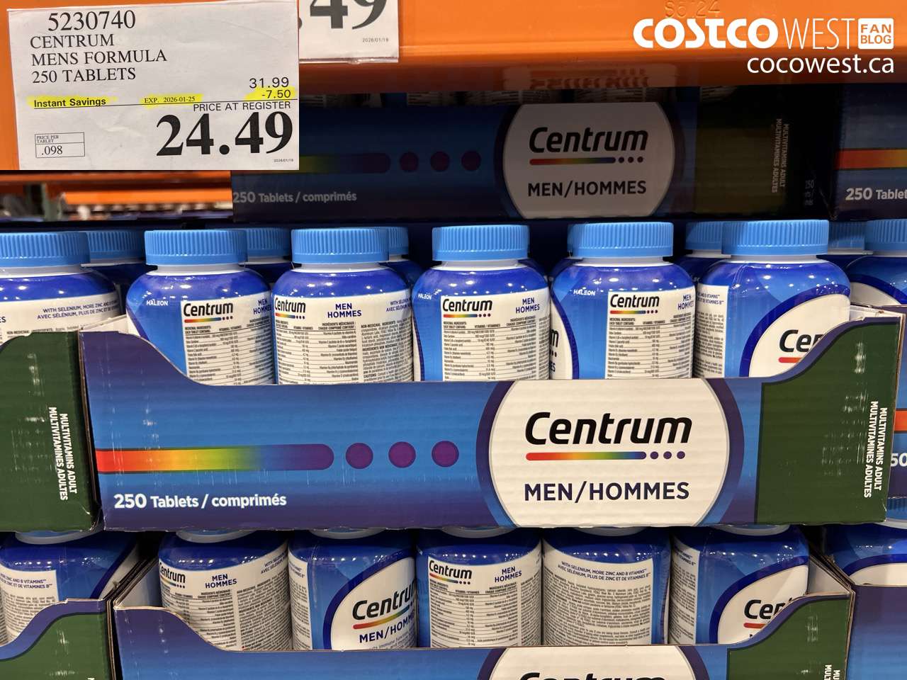 CENTRUM MEN 250 TABLETS