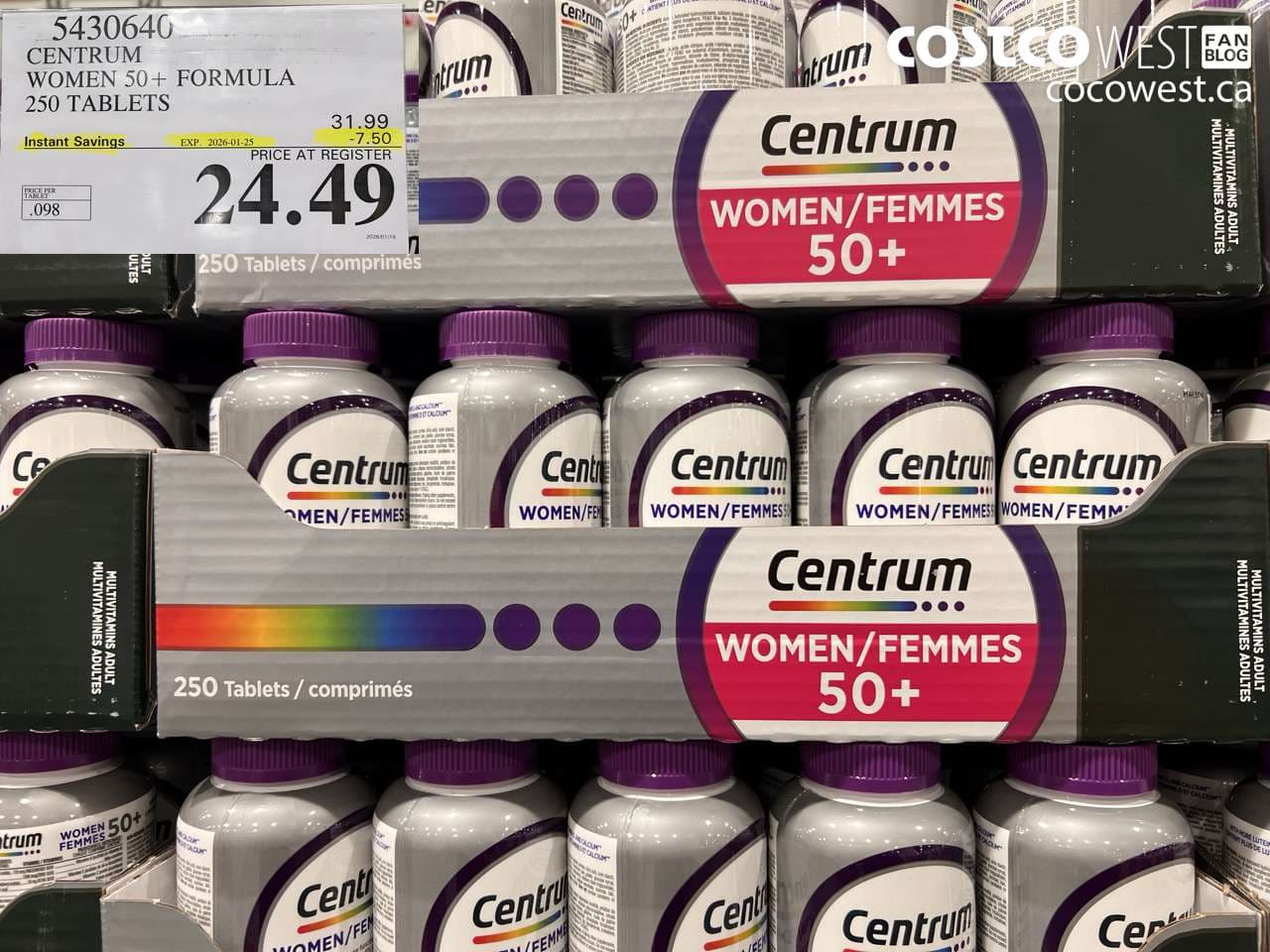 CENTRUM WOMEN 50+ 250 TABLET