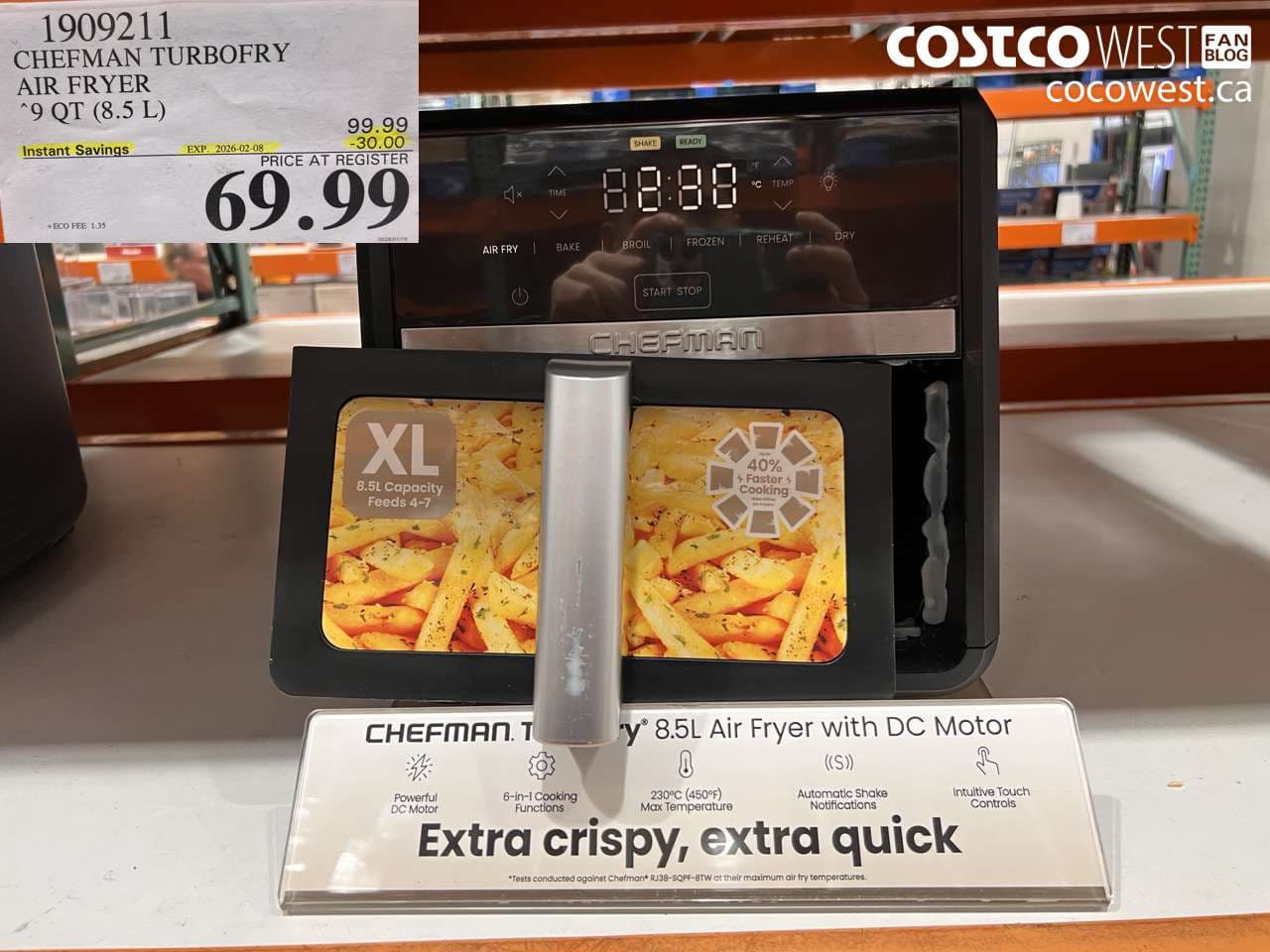 CHEFMAN TURBOFRY AIR FRYER 9QT (8.5 L)