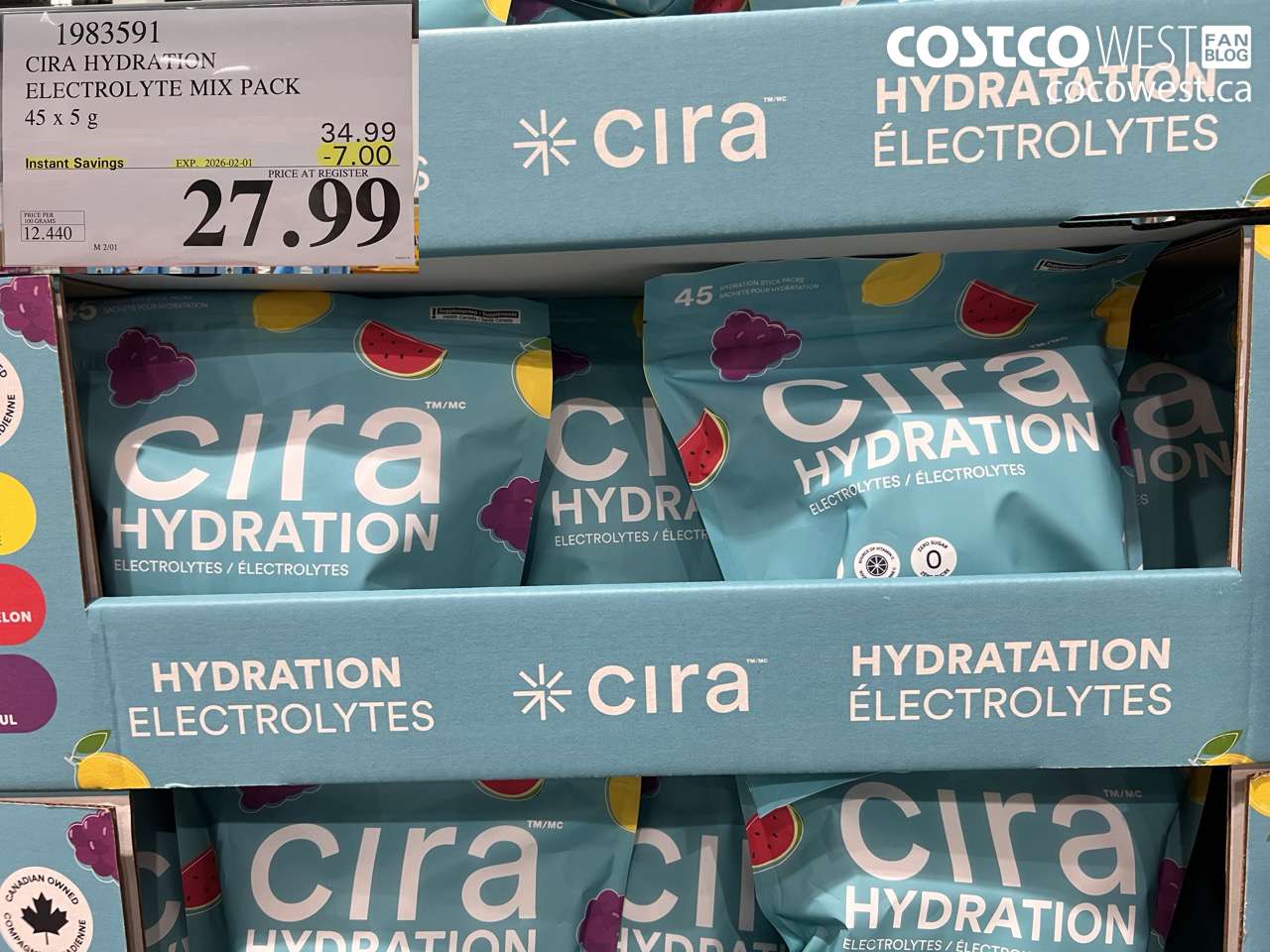 CIRA HYDRATION ELECTROLYTE MIX PACK 45 X 5G