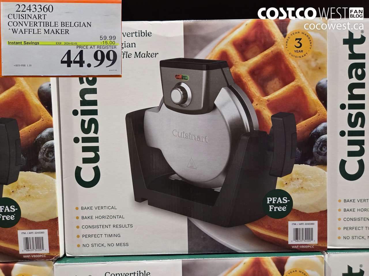 CUISINART CONVERTIBLE BELGIAN WAFFLE MAKER