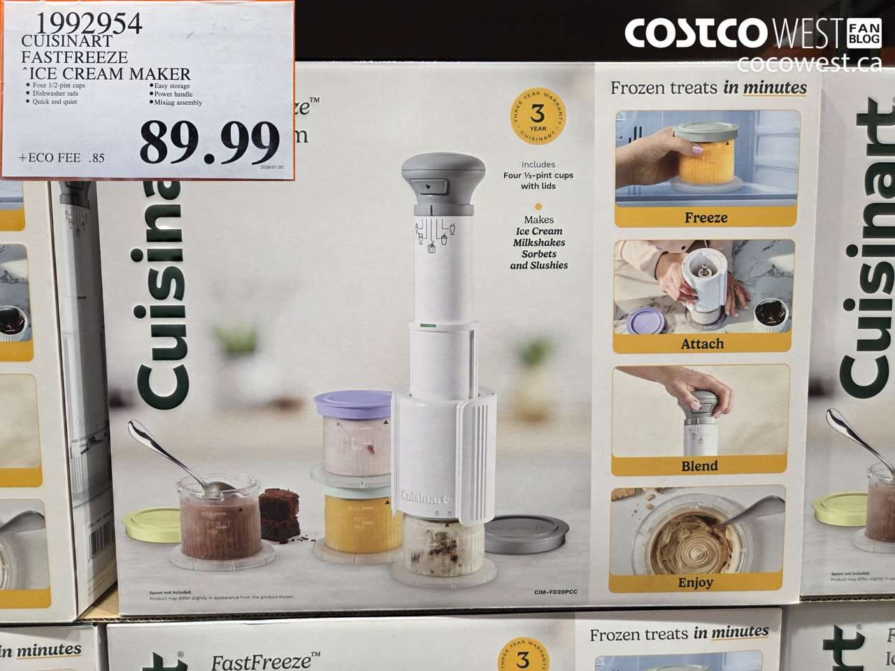 CUSINART FASTFREEZE ICE CREAM MAKER