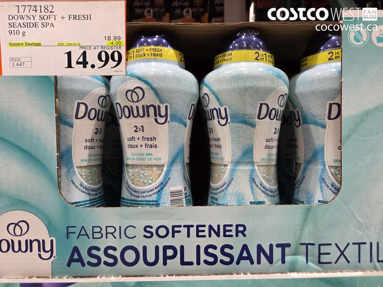 DOWNY 2IN1 FBRC SFTNR SEASIDE SPA 910G