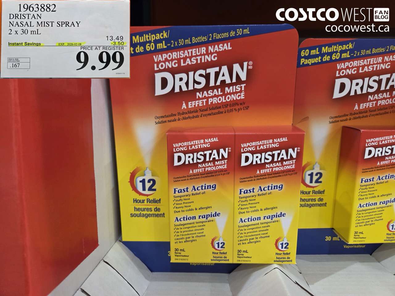 DRISTAN NASAL MIST SPRAY 2 X 30ML