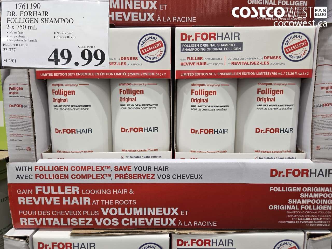 DR. FORHAIR FOLLIGEN SHAMPOO 2 X 750ML