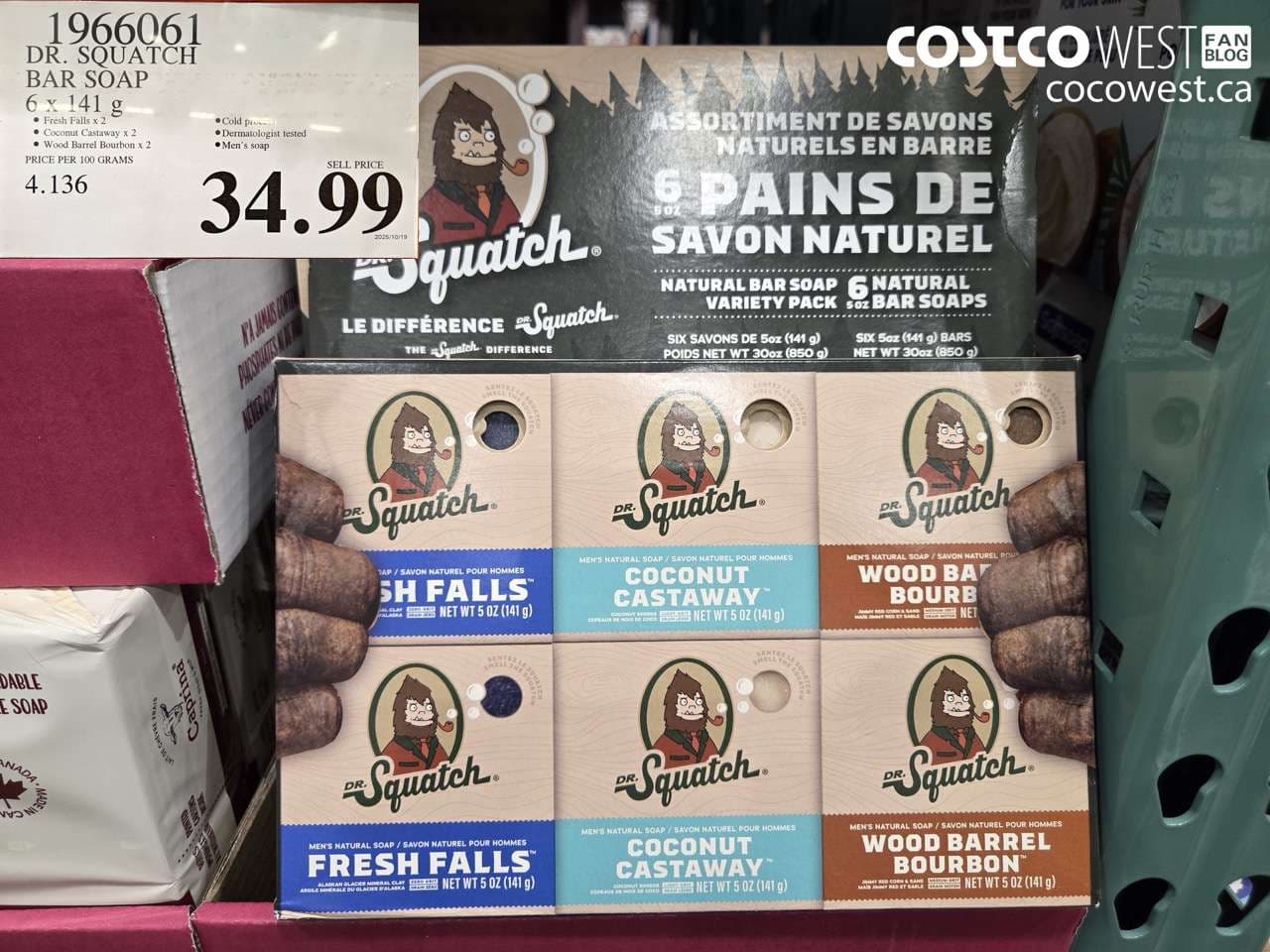 DR. SQATCH BAR SOAP 6 X 141G