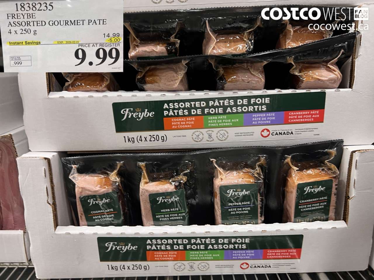 FREYBE ASSORTED GOURMET PATE 4 X 250G