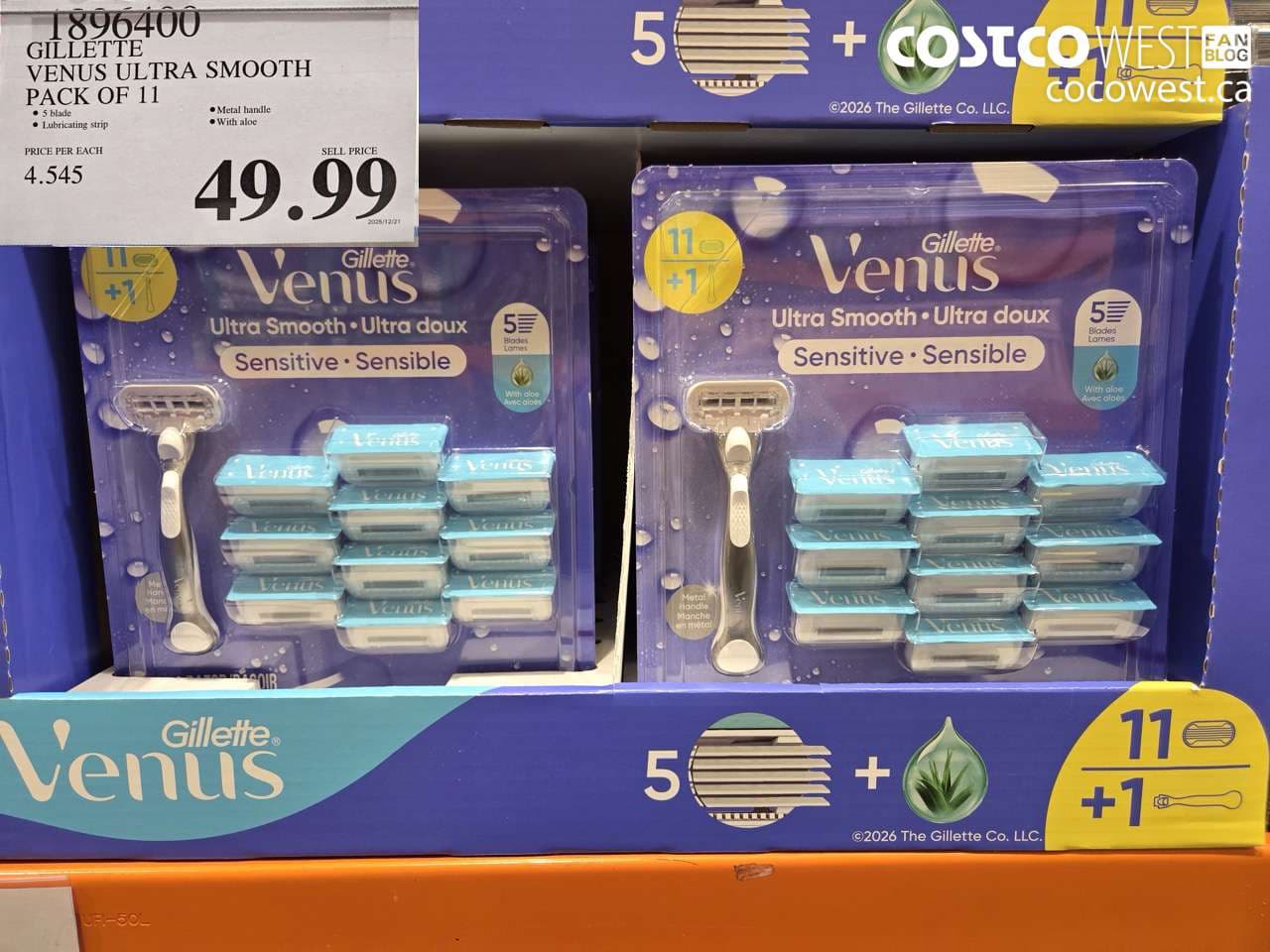 GILLETTE VENUS ULTRA SMOOTH PACK OF 11