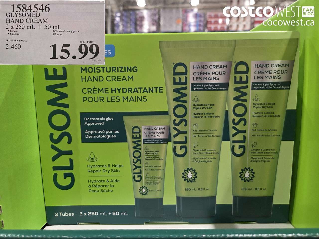 GLYSOMED HAND CREAM 2 x 250 mL + 50 mL