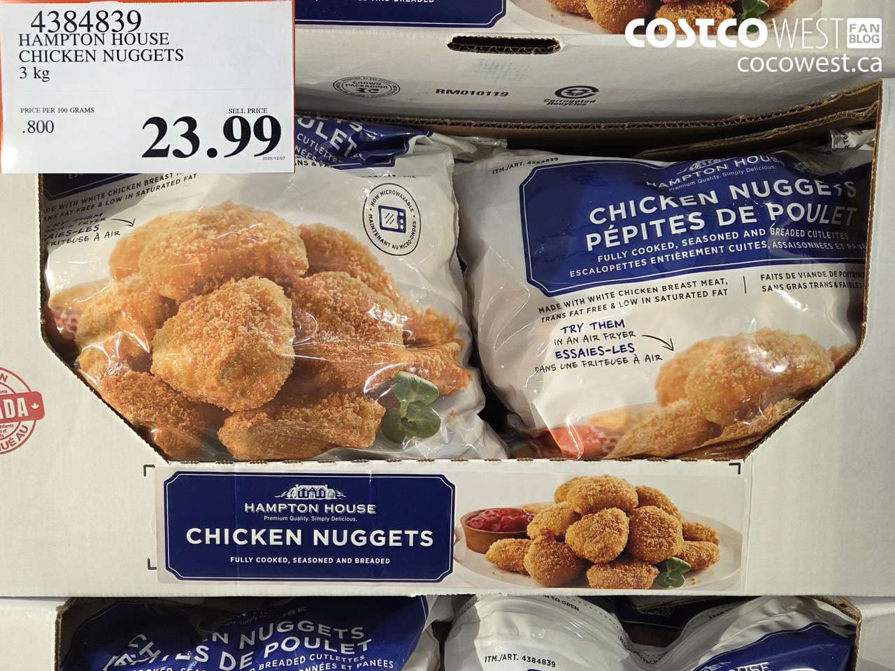 HAMPTON HOUSE CHICKEN NUGGETS 3 kg