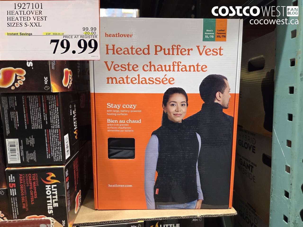 HEATLOVER HEATED VEST SIZES S-XXL