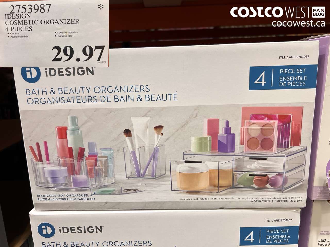 IDESIGN COSMETIC ORGANIZER 4 PIECES