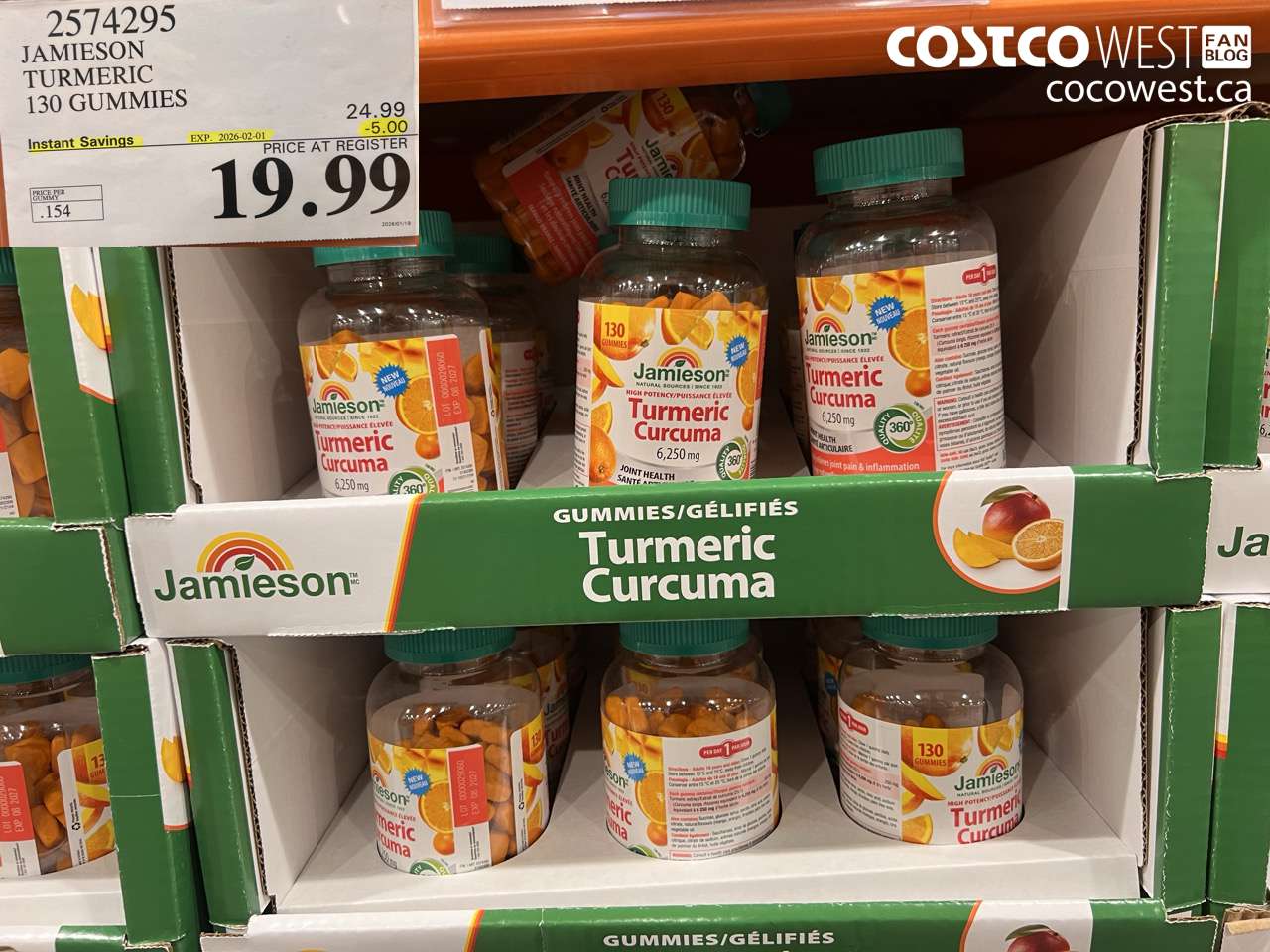 JAMIESON TURMERIC 130 GUMMIES