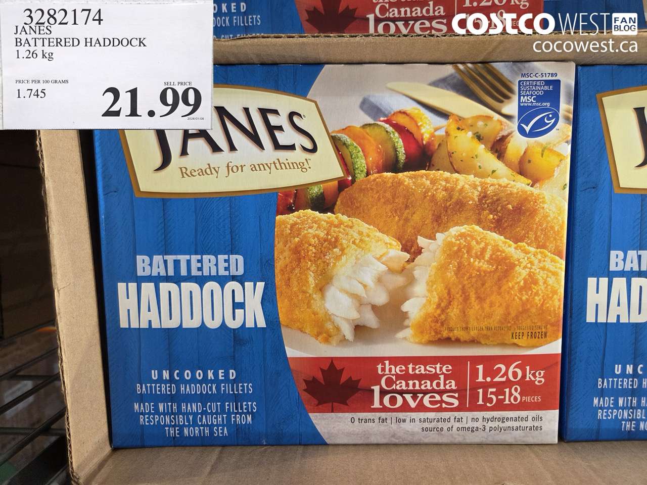 JANES BATTERED HADDOCK 1.26KG