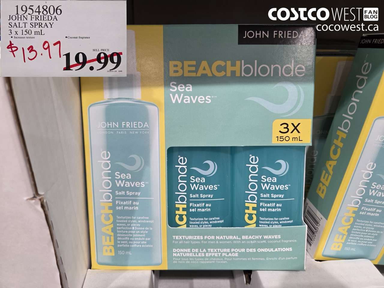 JOHN FRIEDA SALT SPRAY 3 X 150ML