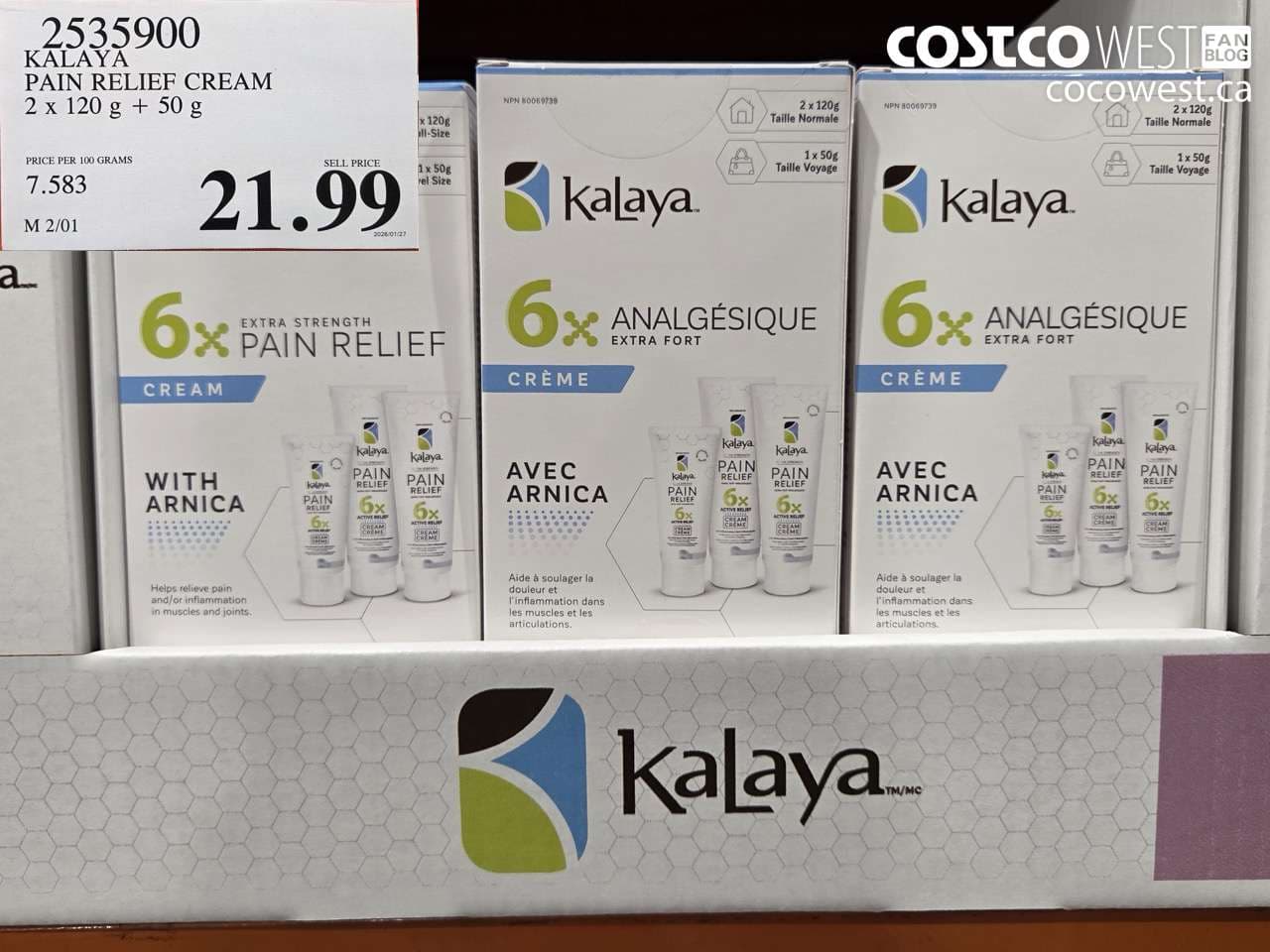 KALAYA PAIN RELIEF CREAM 2 X 120G + 50G