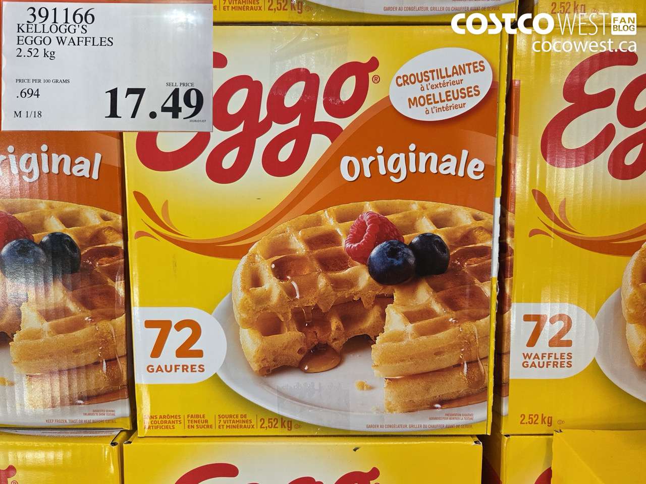 KELLOGG’S EGGO WAFFLES 2.52 kg