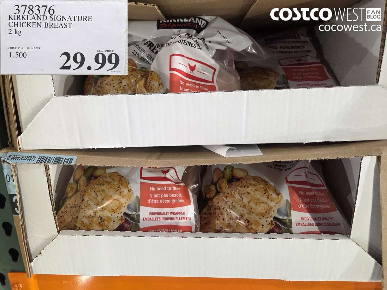 KIRKLAND SIGNATURE CHICKEN BREAST 2 kg