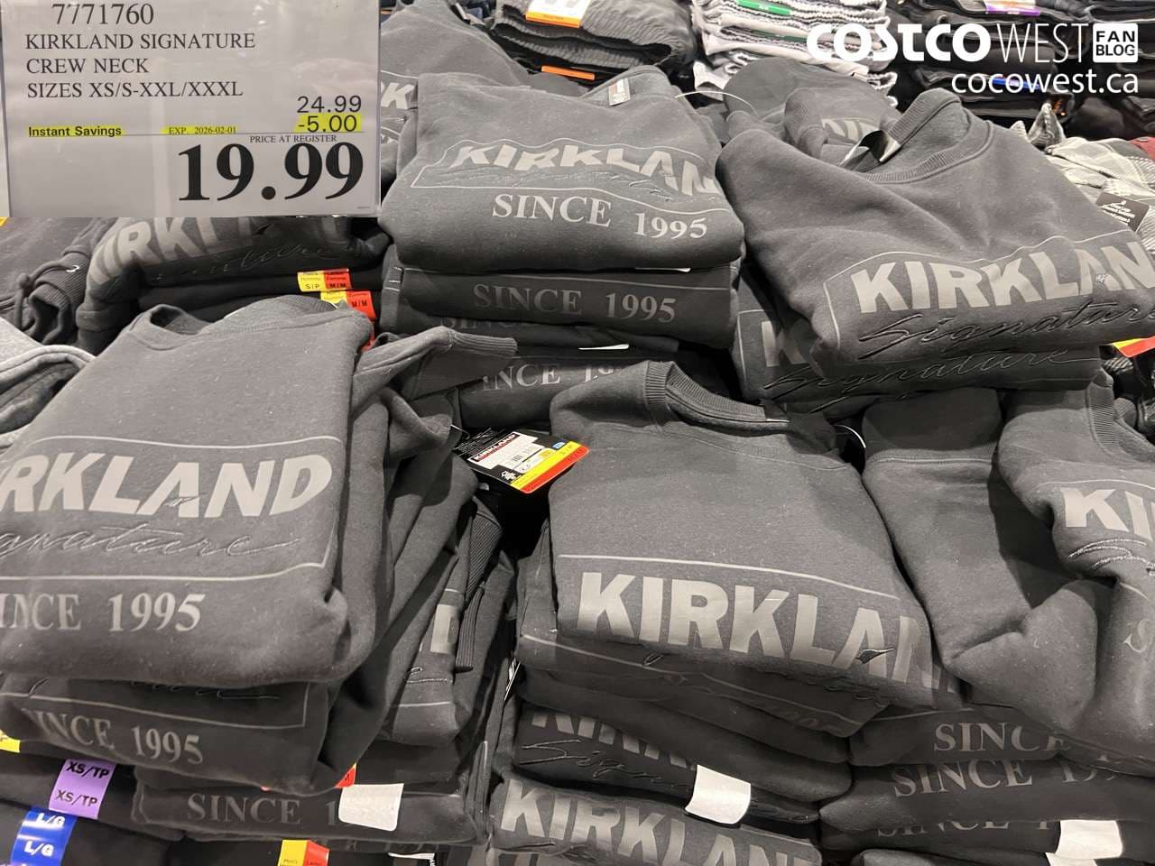 KIRKLAND SIGNATURE CREW NECK SIZES S/S-XXL/XXXL