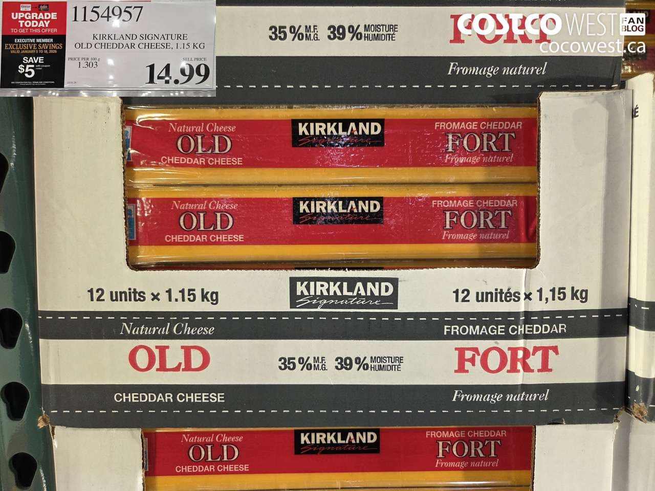 KIRKLAND SIGNATURE OLD CHEDDAR 1.15 kg