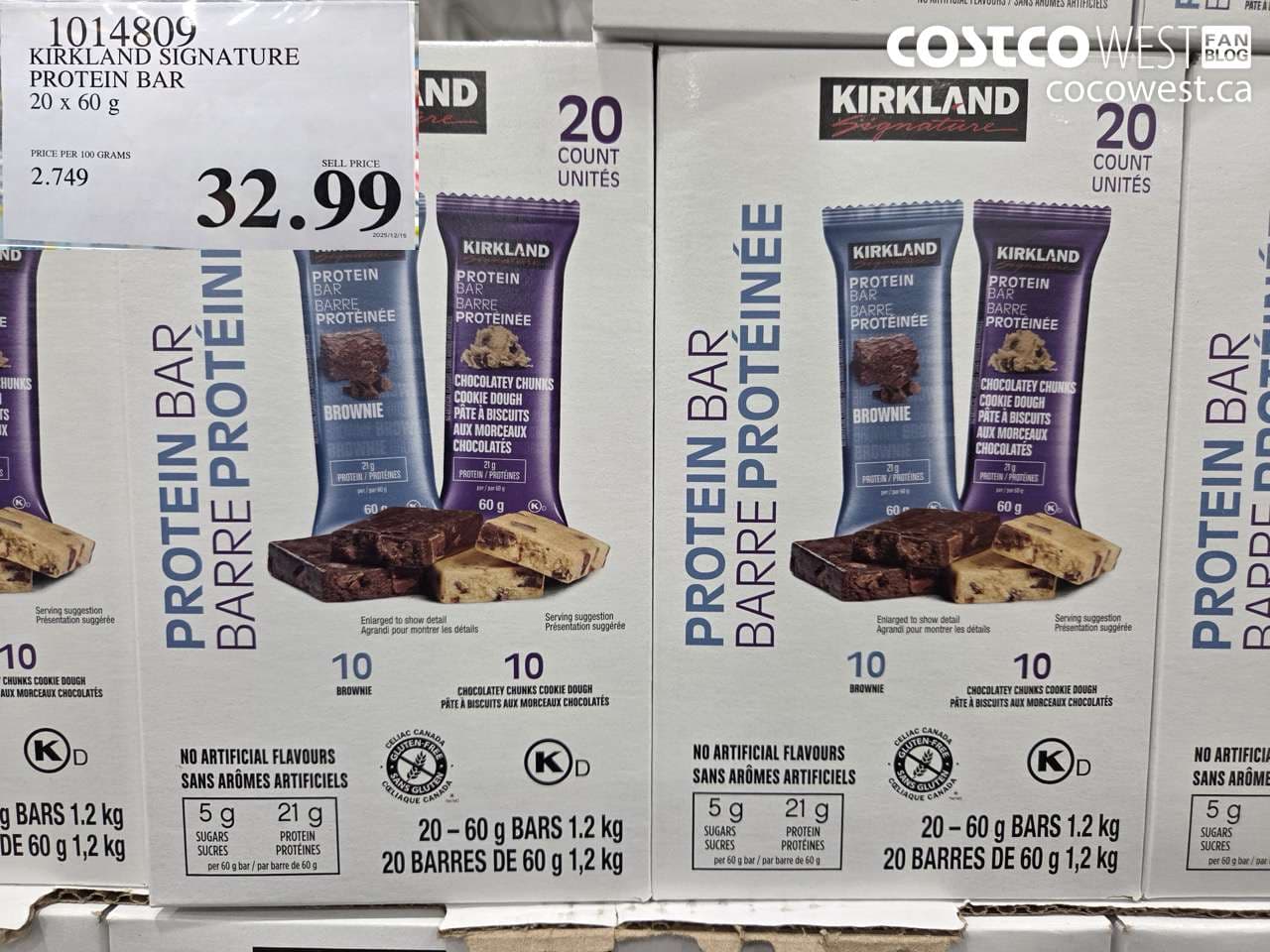 KIRKLAND SIGNATURE PROTEIN BARS 20 X 60G