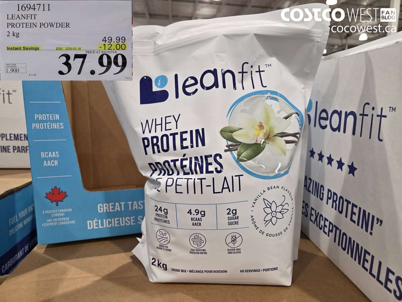 LEANFIT NATURALS WHEY PROTEIN CHOCOLATE 2 KG