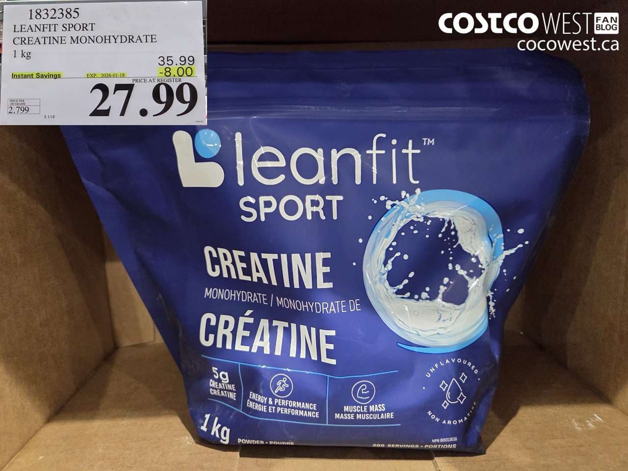 LEANFIT SPORT CREATINE MONOHYDRATE 1 kg