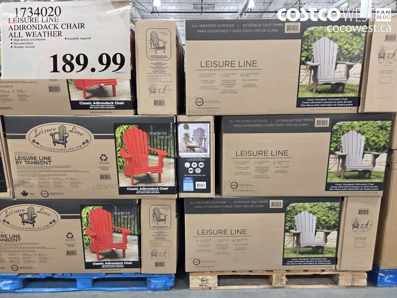 LEISURE LINE ADIRONDACK CHAIR ALL WEATHER