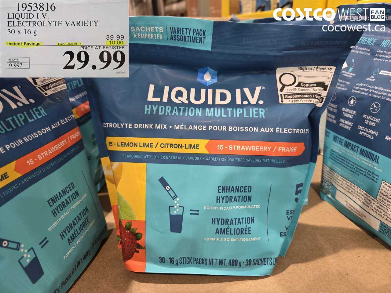 LIQUID I.V. ELECTROLYTE VARIETY 30 x 10 g