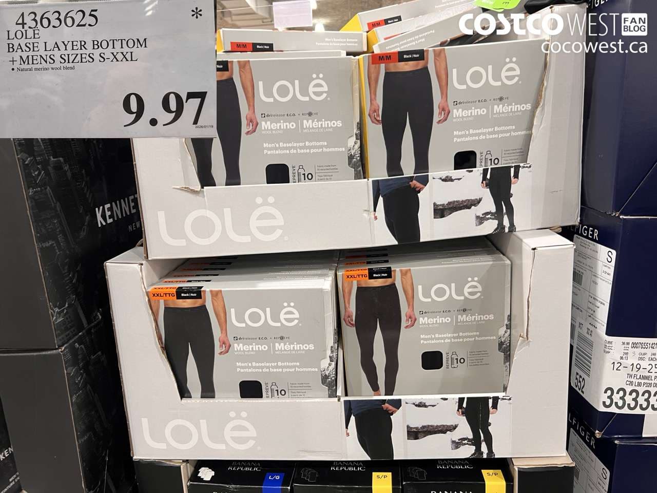 LOLE BASE LAYER BOTTOM MENS SIZES S-XXL