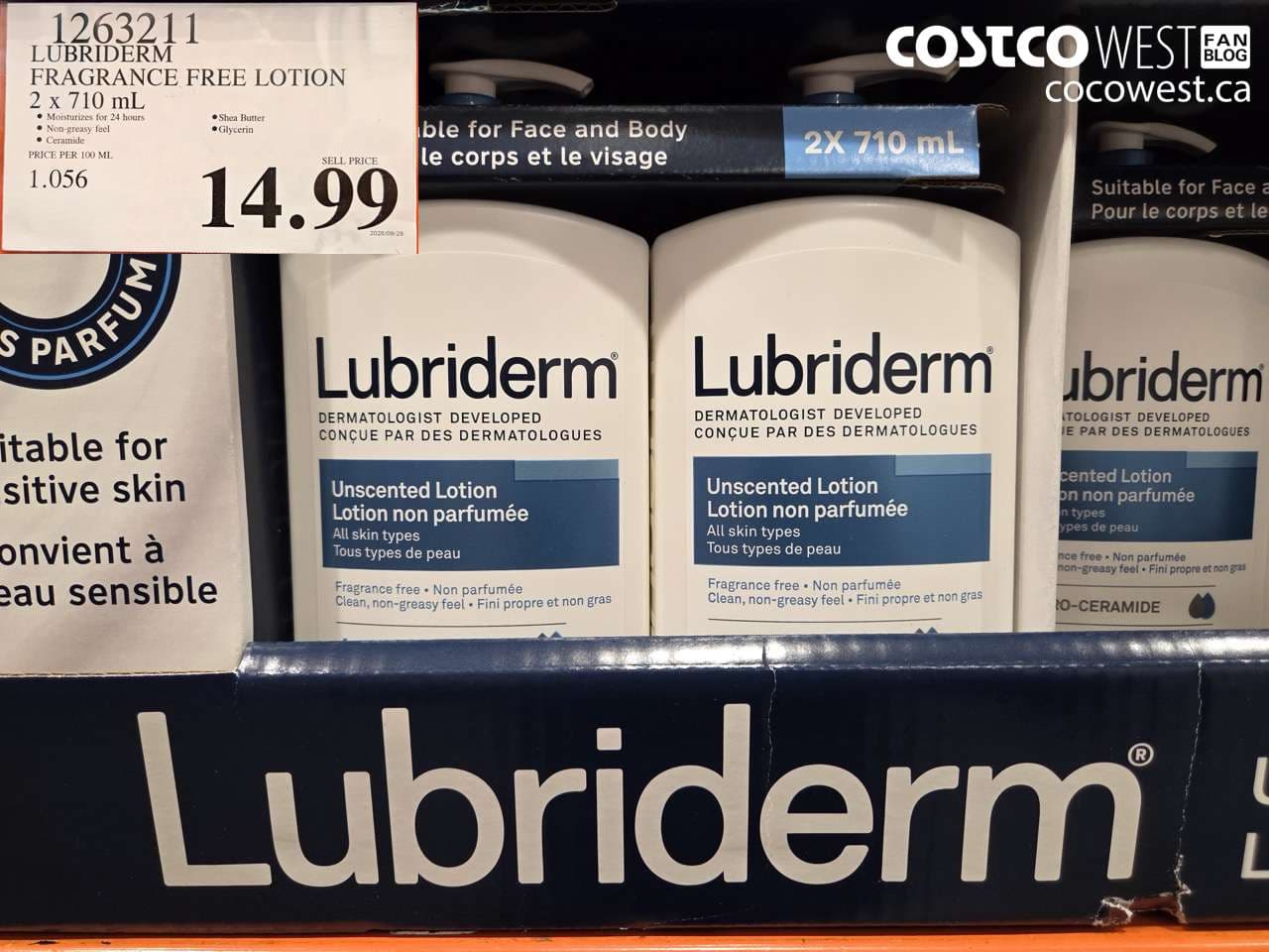 LUBRIDERM FRAGRANCE FREE LOTION 2 X 710ML