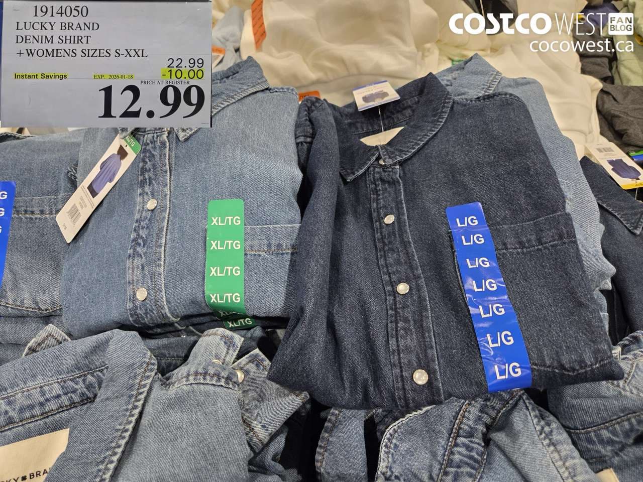 LUCKY BRAND DENIM SHIRT WOMENS SIZES S-XXL