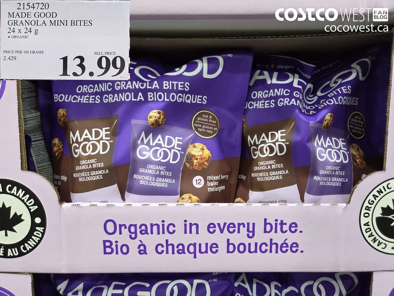 MADE GOOD GRANOLA MINI BITES 24 X 24G