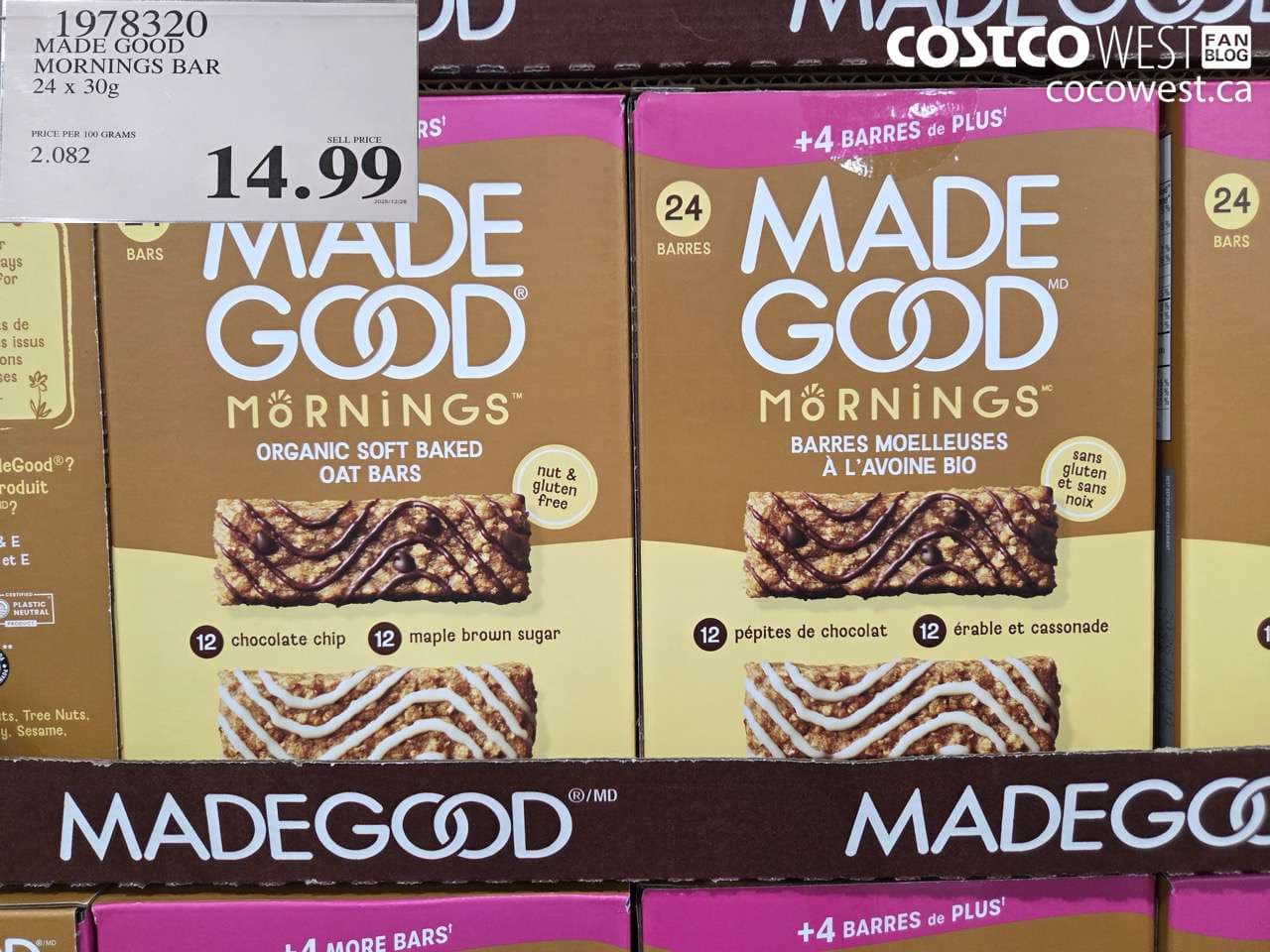 MADE GOOD MORNINGS BAR 24 X 30G