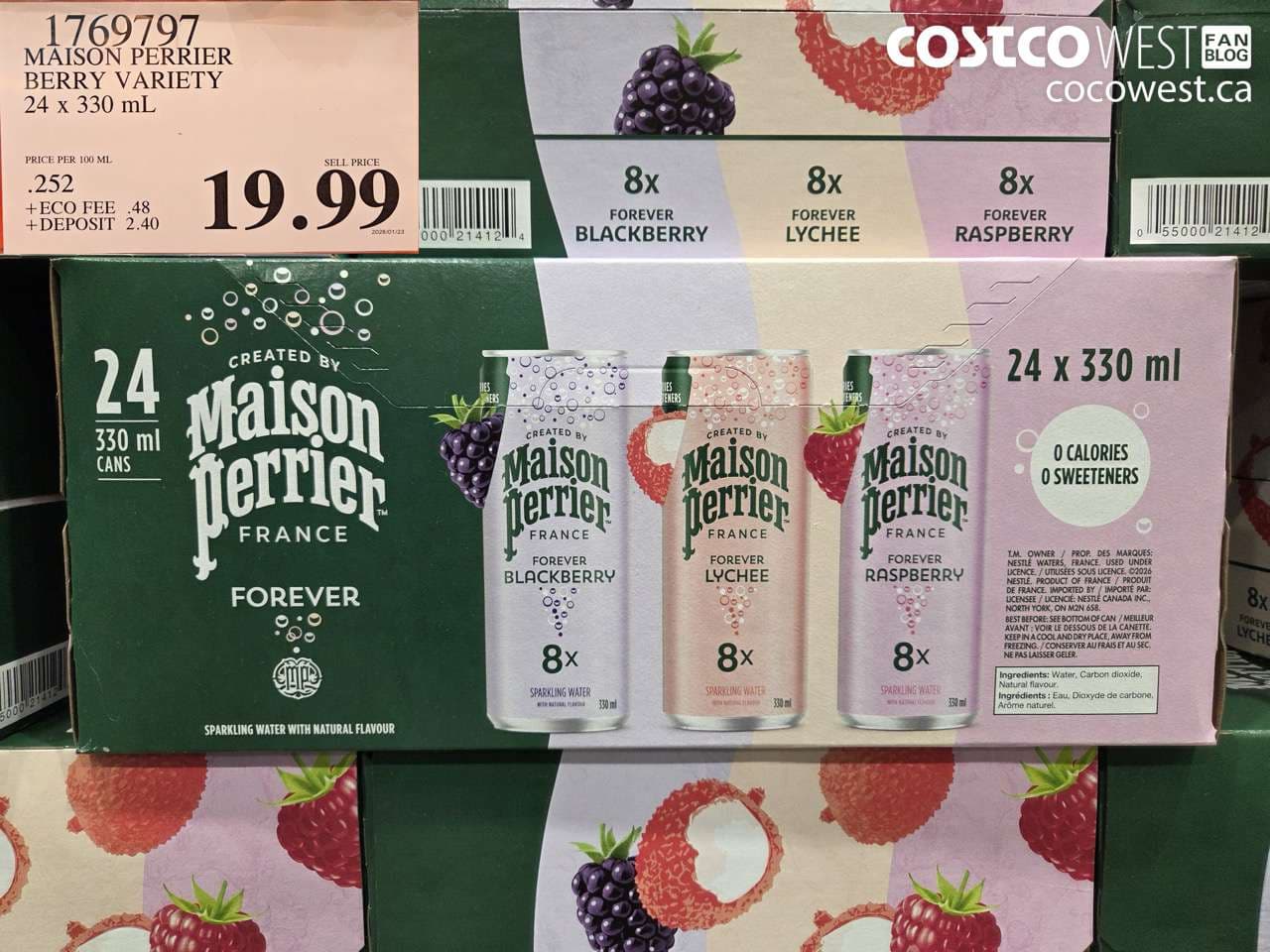 MAISON PERRIER BERRY VARIETY 24 X 330ML