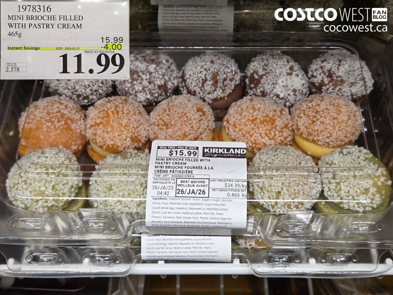 MINI BRIOCHE FILLED WITH PASTRY CREAM 465g