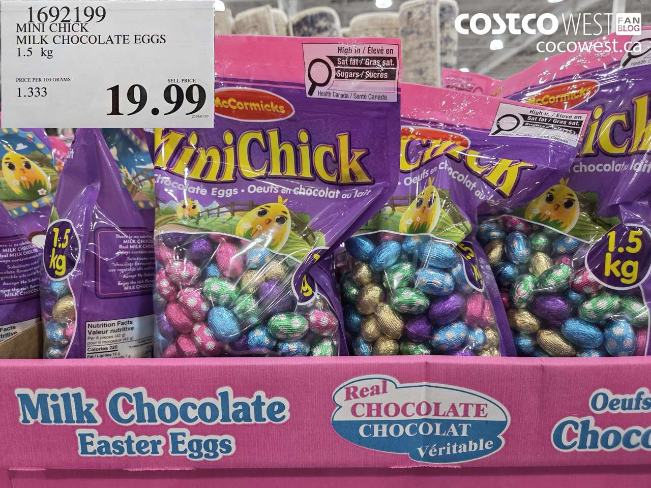 MINI CHICK MILK CHOCOLATE EGGS 1.5 KG