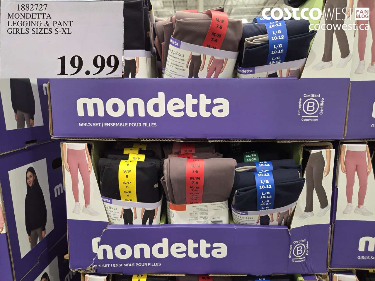 MONDETTA LEGGING & PANT GIRLS SIZES S-XL