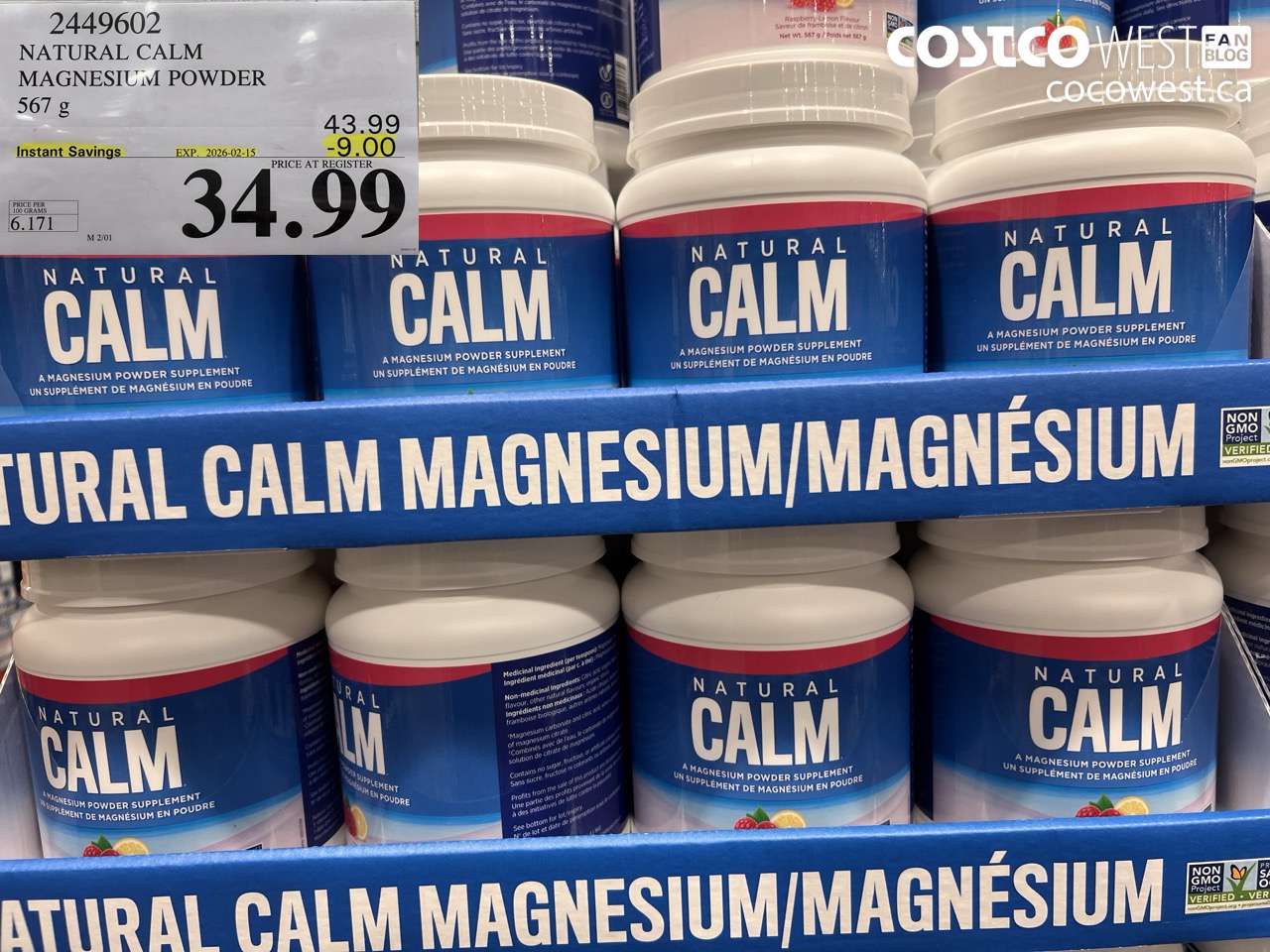 NATURAL CALM MAGNESIUM POWDER 567 g